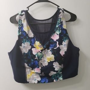 Floral & Mesh sports bra